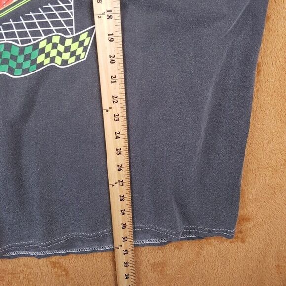 PHILCOS Mens Shirt XL Washed Out Gray Pullover Crew Mountain Dew Race Car Tee - Picture 6 of 7